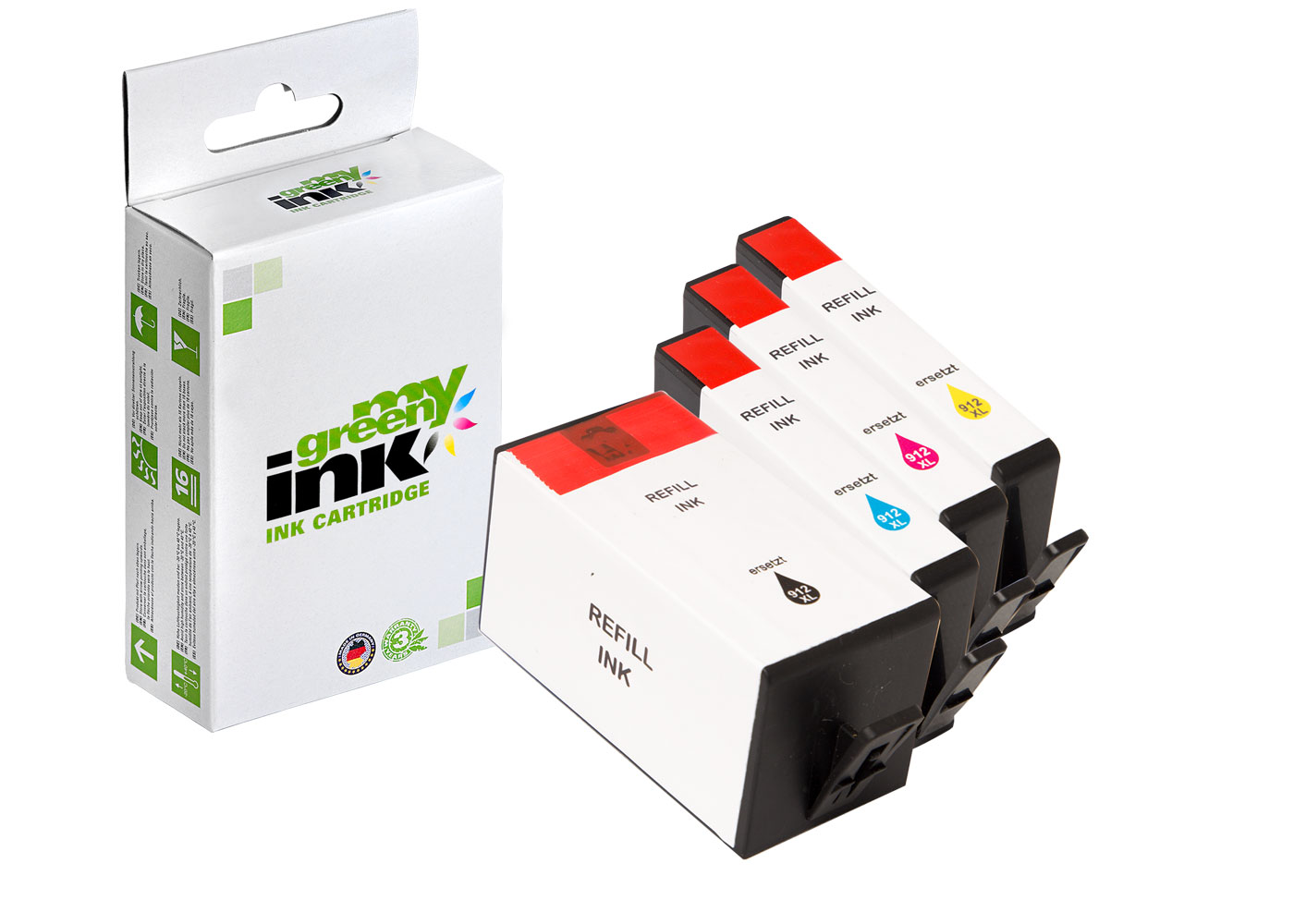 Refill ink cartridge for HP OfficeJet 8010, Pro 8012/8013 a. o.